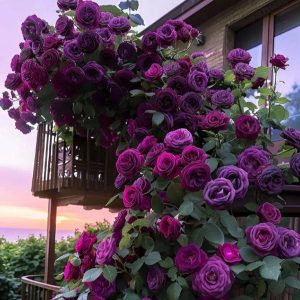 Роза Плетистая Плум Пэшн купить по цене от 610р. в интернет-магазине «Посадика» с доставкой почтой в в Давлекановое и по всей России – [изображение №1].